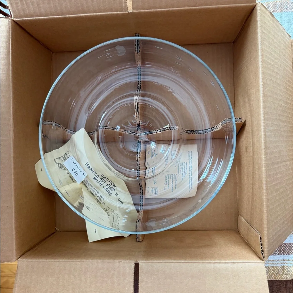 Princess House Heritage Pattern Chip n’ Dip Bowl #401 Original Box 90’s Vintage